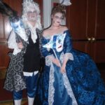 Marie Antoinette replica and courtly gentleman